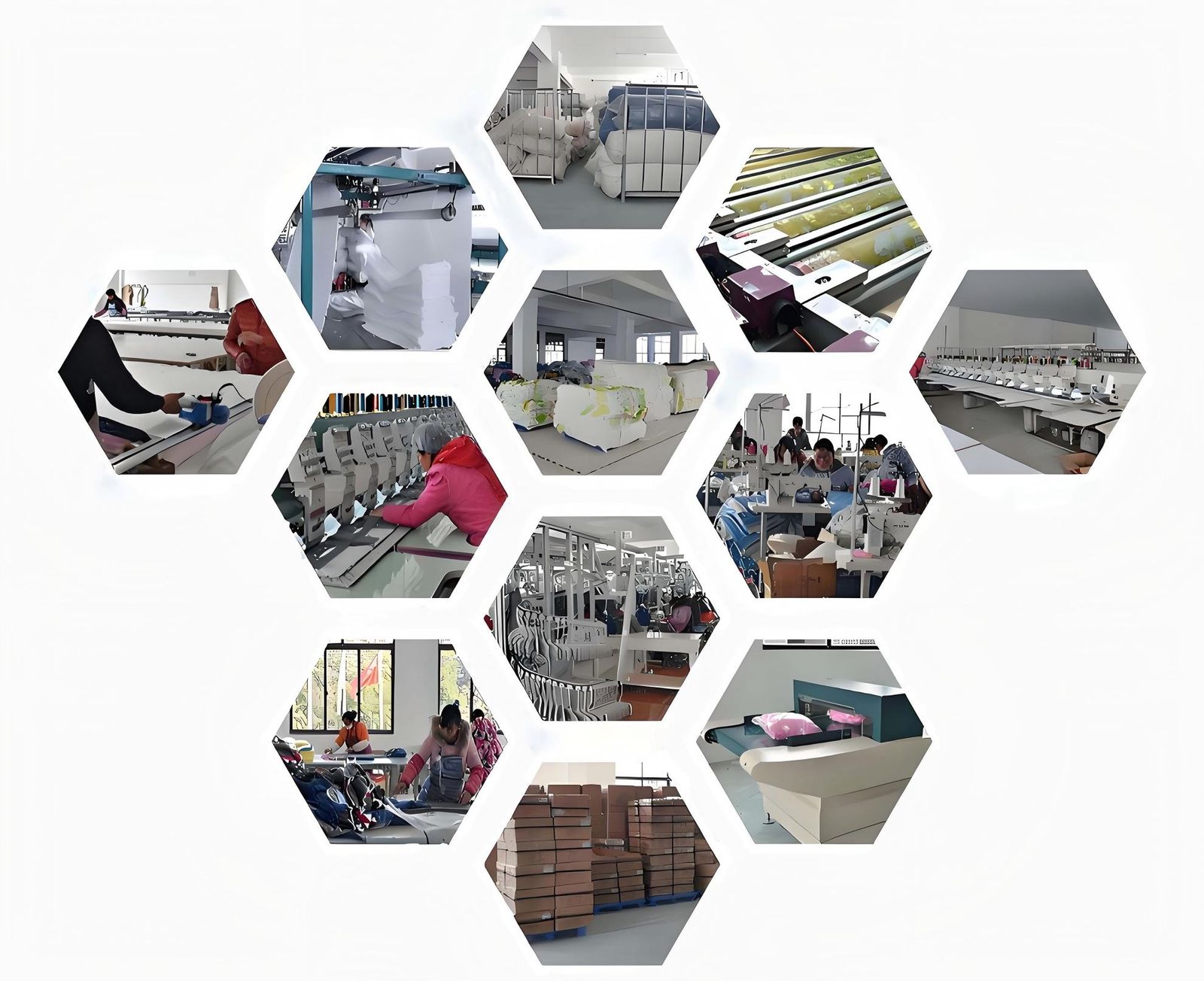 Factory workshop and sewing equipment
